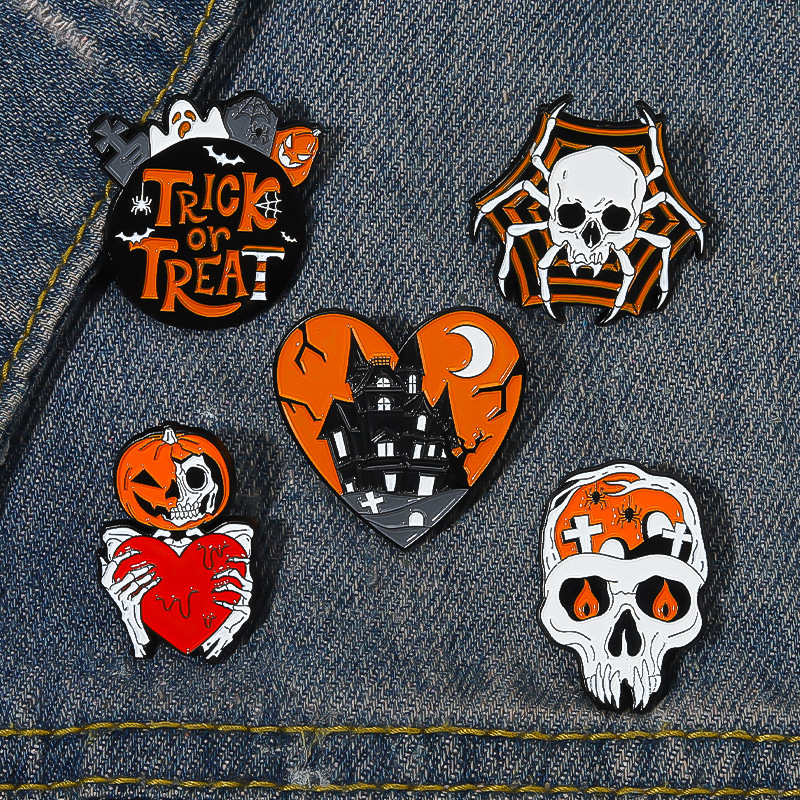 Halloween Festival Cartoon Style Pin Animal Alloy Stoving Varnish Unisex Brooches