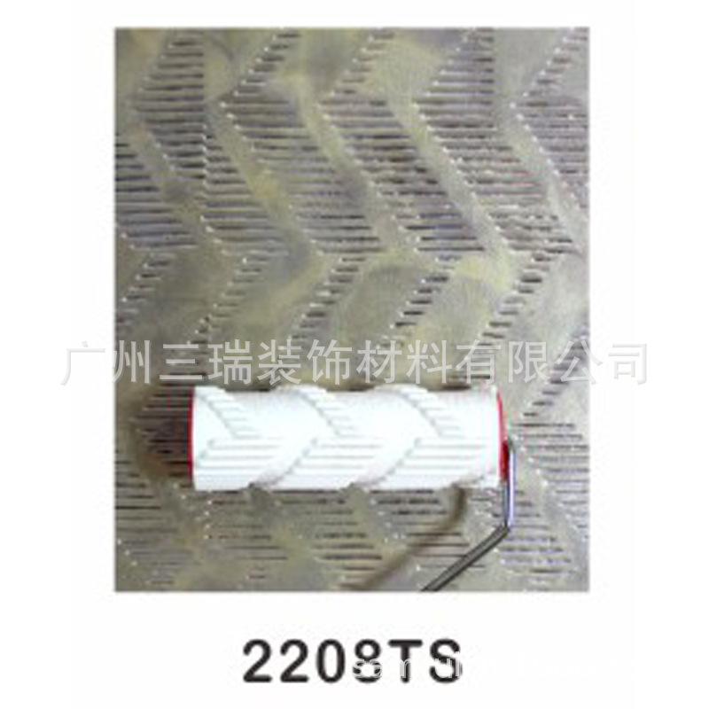 8-pulgadas rodillo de goma cepillo de la pared en relieve rodillo barro de diatomeas pintura arte pintura en relieve cóncava y convexa 2201TS