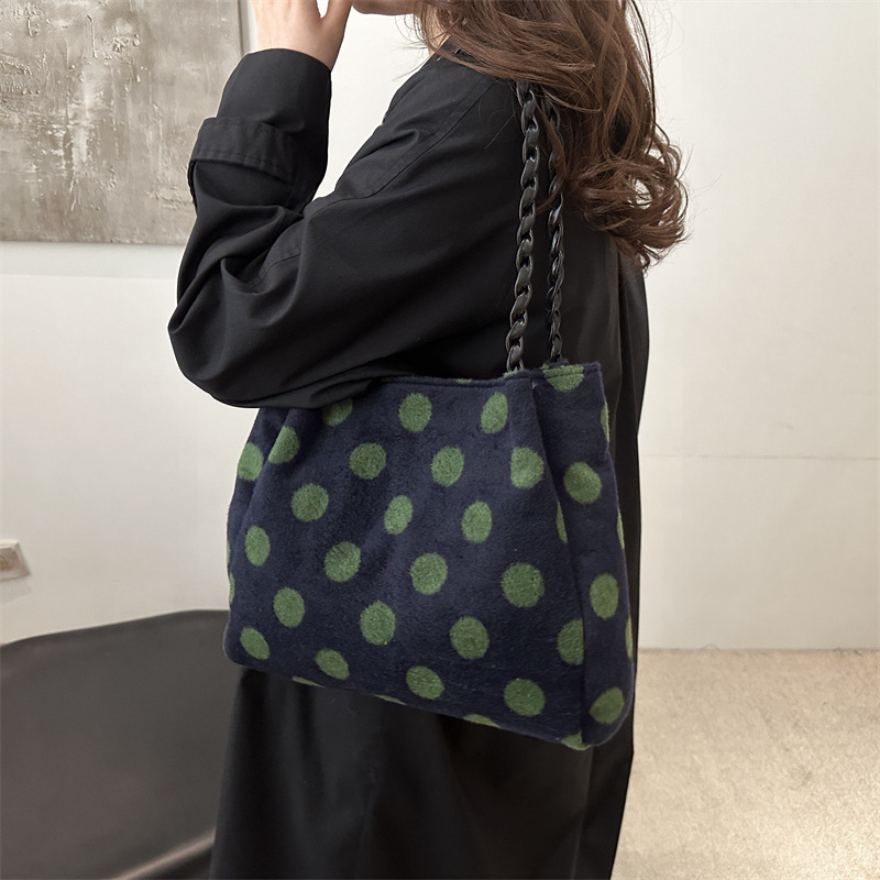 Casual relajado gran capacidad bolso de lana para mujeres 2024 nuevo otoño invierno viaje mochila bolso de mano bolsa de mano