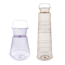 廠家批發金屬鋼絲鐵魚簍 304不銹鋼魚護螃蟹簍魚簍蝦簍 魚護配件