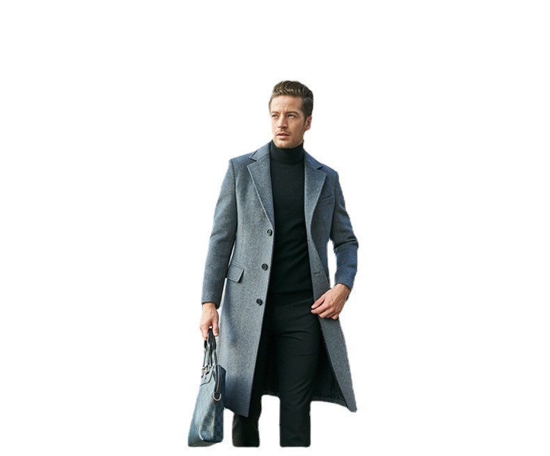 Orden caliente transfronteriza 2022 Nuevo grueso abrigo de los hombres de lana grueso Amazon capa de deseo independiente japonés y coreano casual