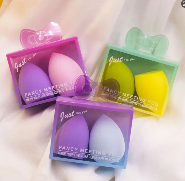 Super suave polvo de huevo de maquillaje de gota de agua calabaza inclinada esponja huevo seco y húmedo de doble propósito color no fácil de comer herramientas de maquillaje de polvo