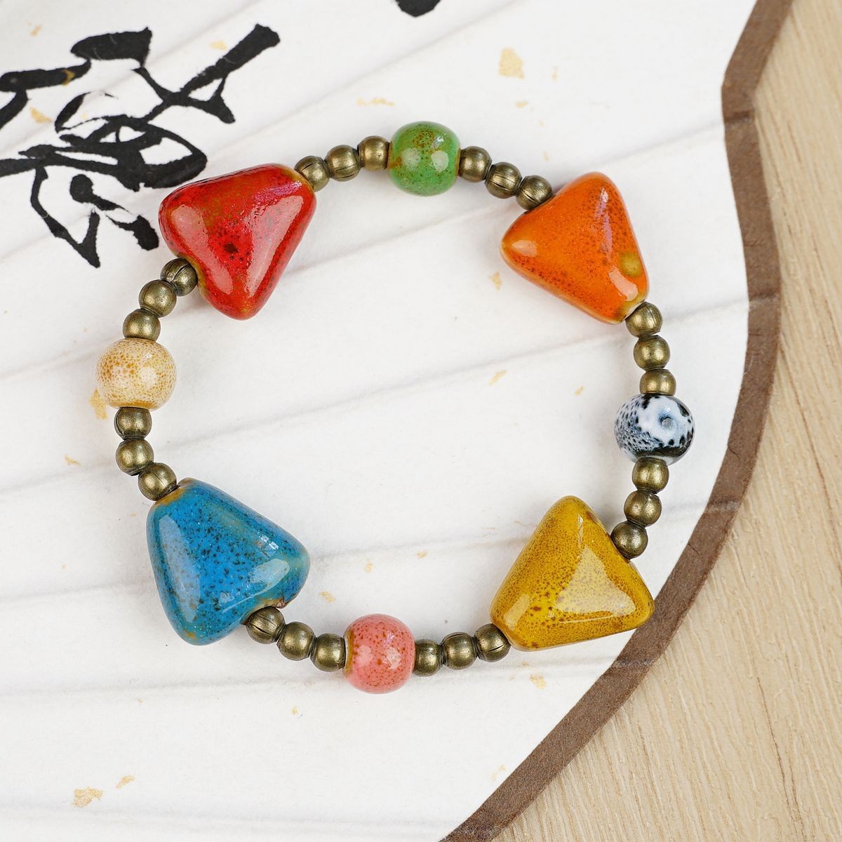 Jingdezhen pulsera de cerámica de verano mujer alta sensación galletas serie de gatos nicho diseño universal pulsera alta sensación