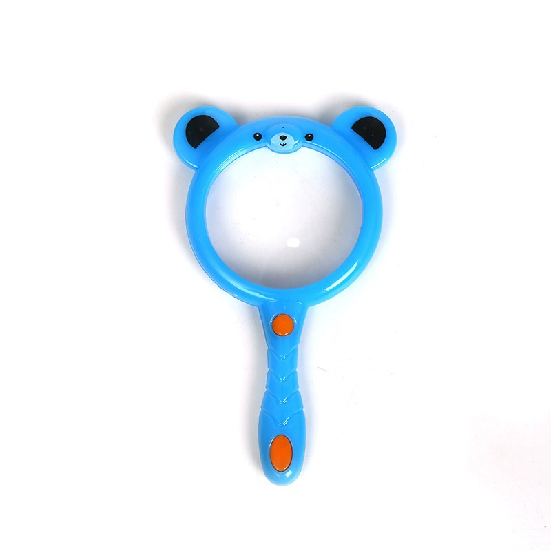 Cartoon plastic magnifying glass, teaching toy for experiments, with little bears, science and technology