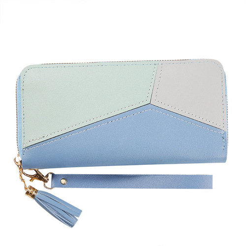 New style women's long wallet large capacity zipper portable wallet student casual wear mobile phone clutch bag hot sale