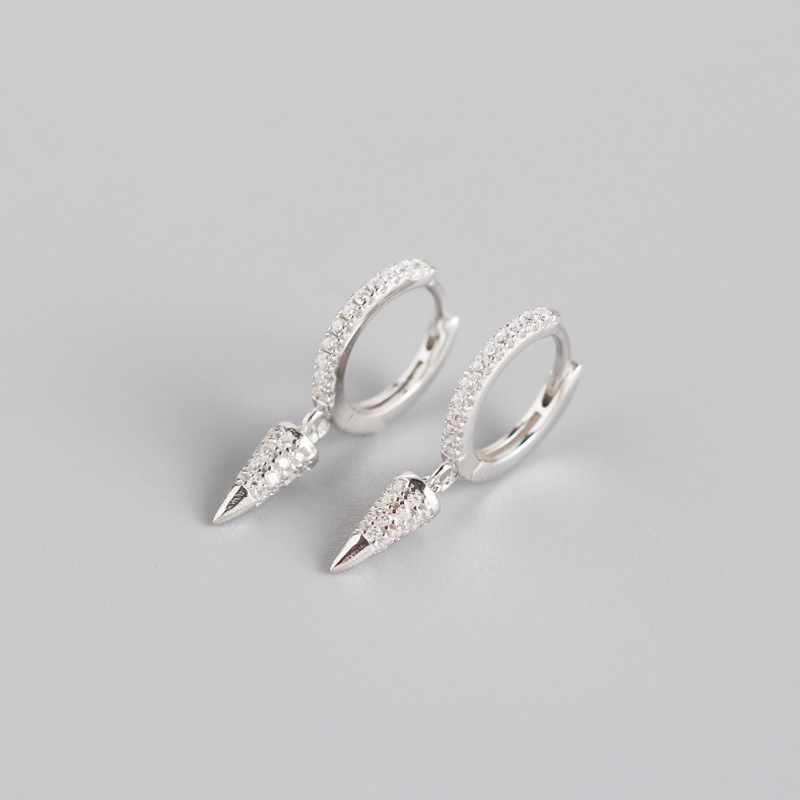 2021 new geometric conical diamond ear buckle personalized fashion temperament earringspicture5