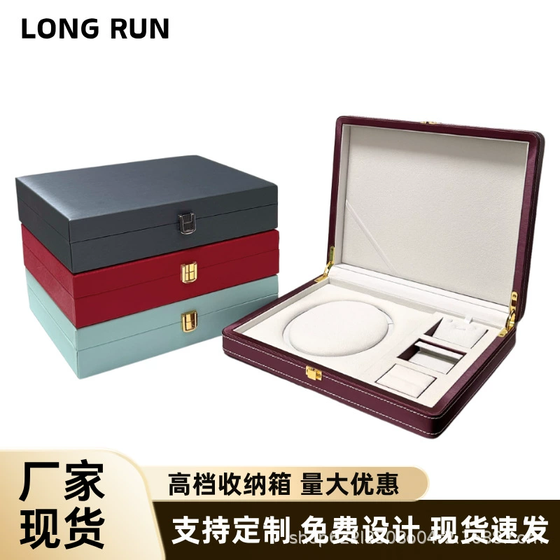 Подарочный набор из четырех предметов для ювелирных украшений в коробке из искусственной кожи с жемчугом ко Дню матери, хит продаж для трансграничной торговли