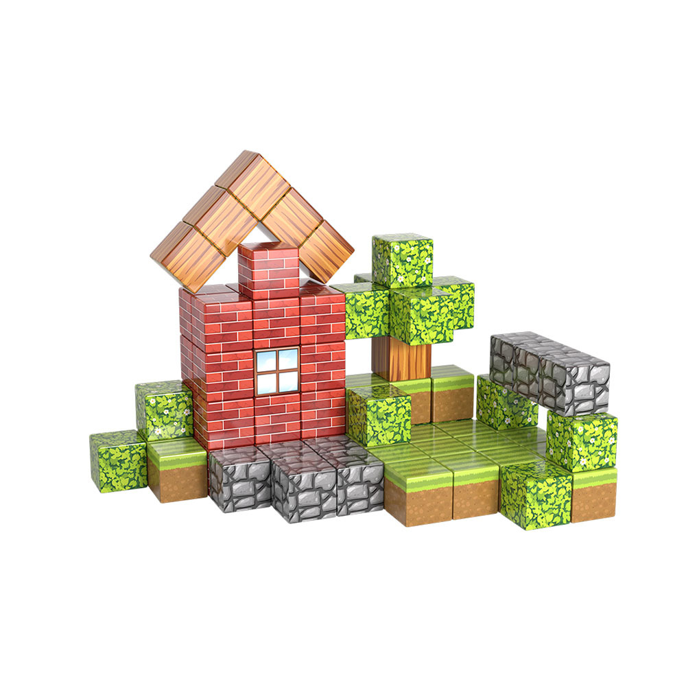 Personalizado al por mayor My Magnet World MC Cube Puzzle Imán Bloques de construcción 20MM Imán fuerte Juego de bloques magnéticos