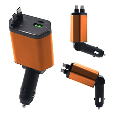 Cable Mobile Phone Type-C Super – Mobil şarj cihazları - diamond-telescopic-cable-four-in-one-type-ctype-c-orange