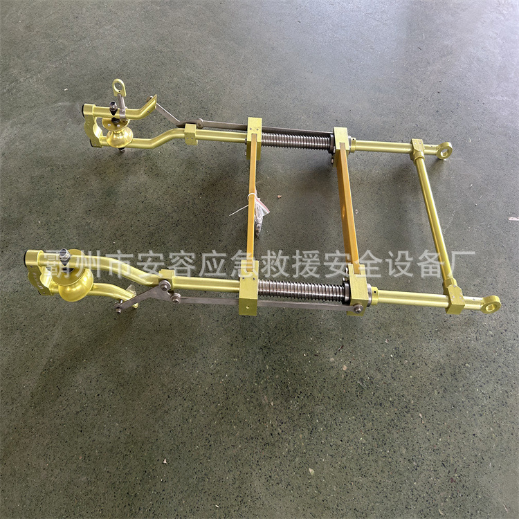 带滑轮挂钩式单线飞车电力施工铝合金软梯头自动闭锁式挂梯