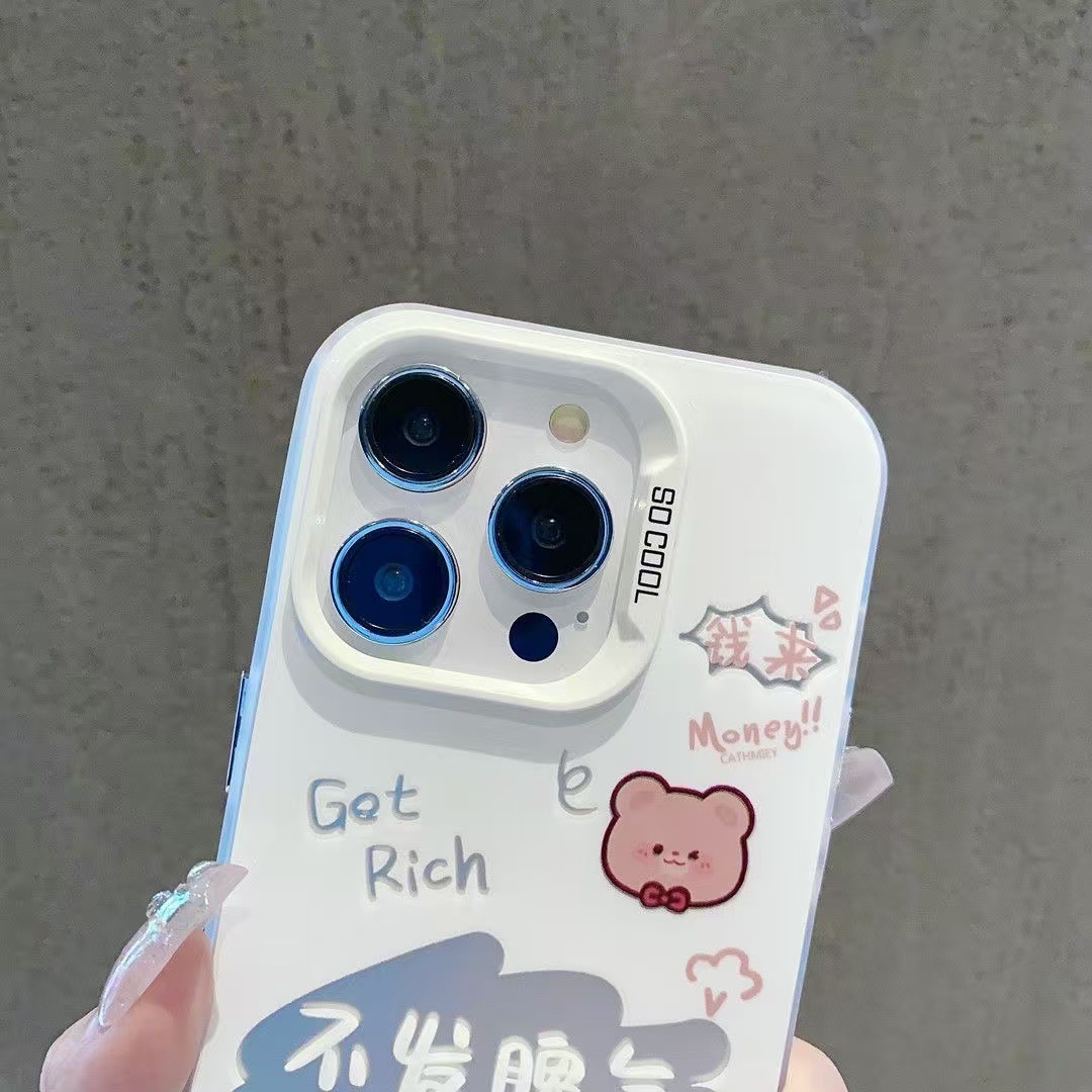 Nueva aplicación iphone16 linda funda para teléfono móvil Apple 15promax/14 anti-caída 13pro personalidad 12 chica