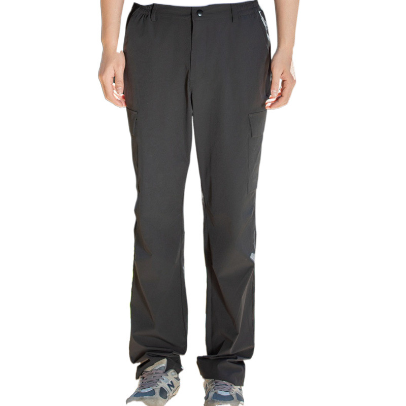 Pantalones de secado rápido al aire libre Pantalones de trekking de nylon para hombres y mujeres Pantalones de bolsas delgados rectos transpirables Pantalones casuales deportivos de tamaño grande