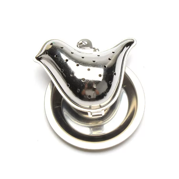 镀金色不锈钢小鸟型茶滤器 茶球 茶具 茶叶过滤器 茶网 茶具配件