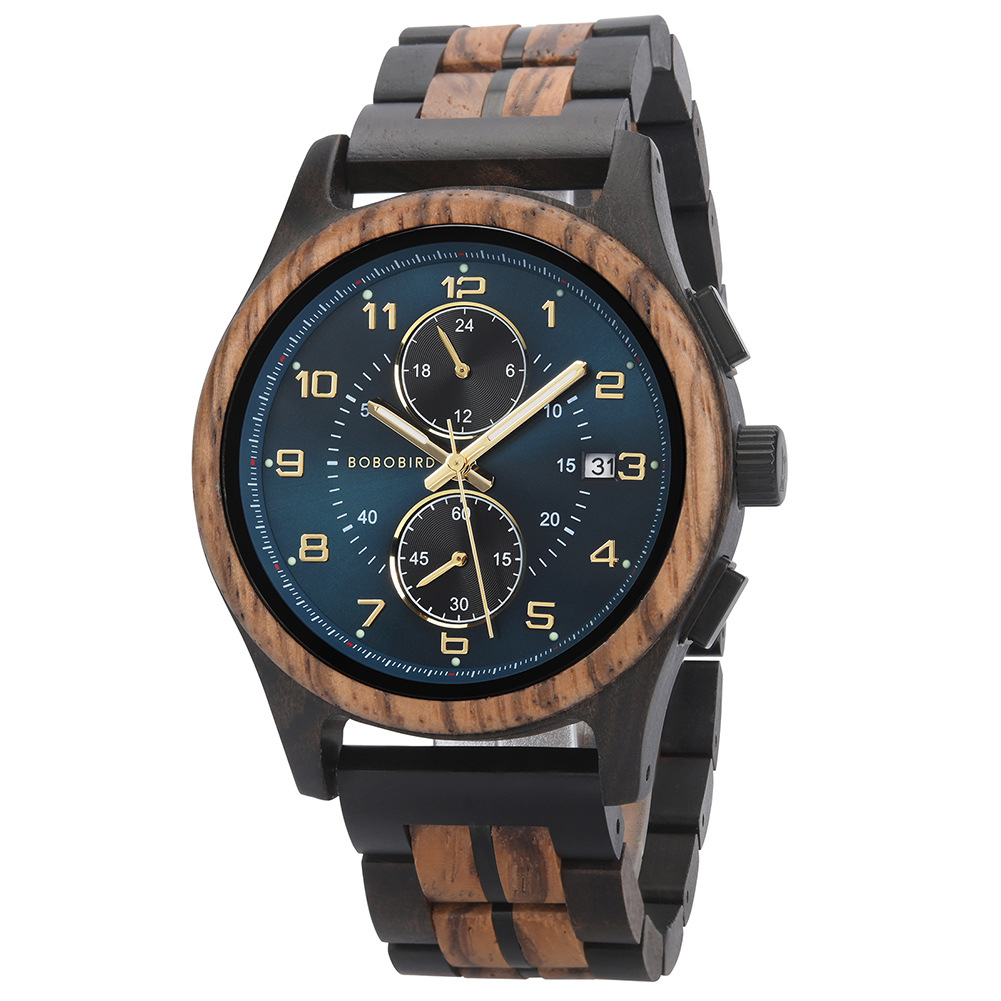 BOBO BIRD wooden watch for men, classic symbol pointer quartz watch, manufacturer wholesale, foreign trade T161