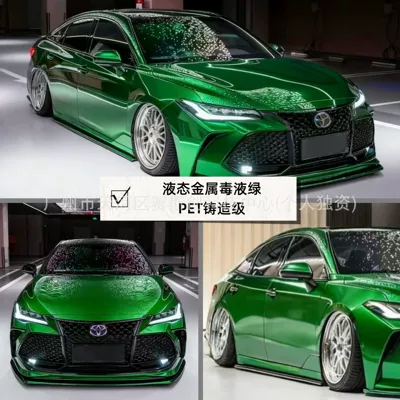 Installation, Tpu Color-Changing Car Film — Auto Color Change Film - liquid-metal-venom-green-152m-x-1m