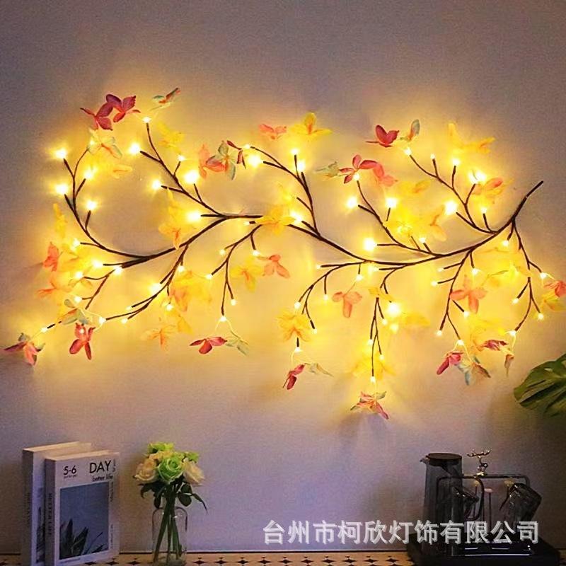 따뜻한 빛 마카롱 나비 등나무 램프