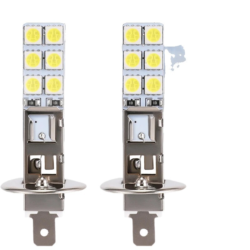 Lámpara de automóvil de comercio exterior LED H1 lámpara de niebla LED H1-12SMD-5050 chip brillante anti niebla LED lámpara de niebla image 6