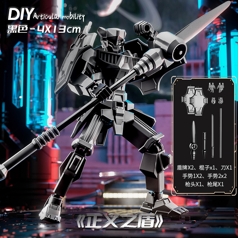 Nuevo Lucky 13 más articulaciones armadura de absorción magnética móvil muñeca guerrero de ensamblaje de deformación mecha modelo juguete