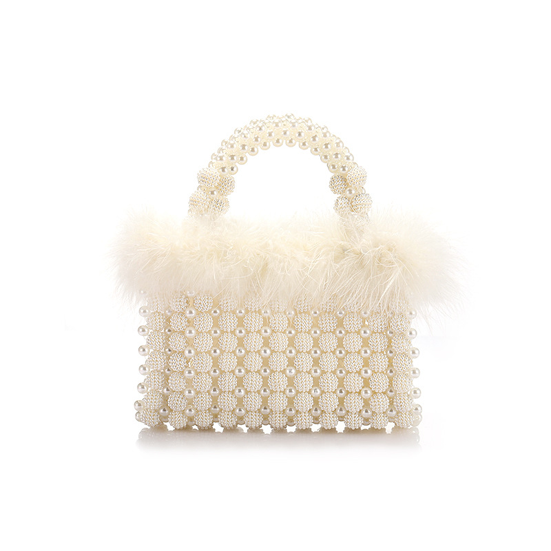 Pochette de soirée élégante en perles sac à main pour banquet_voghion.com
