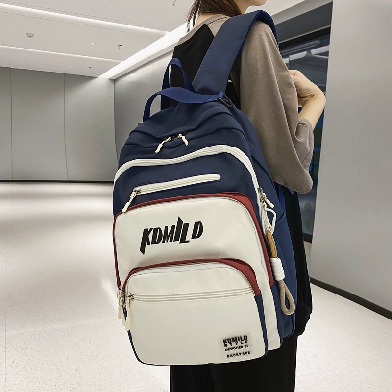 Fashionable trend brand Japanese backpack for leisure, for teenagers, for students