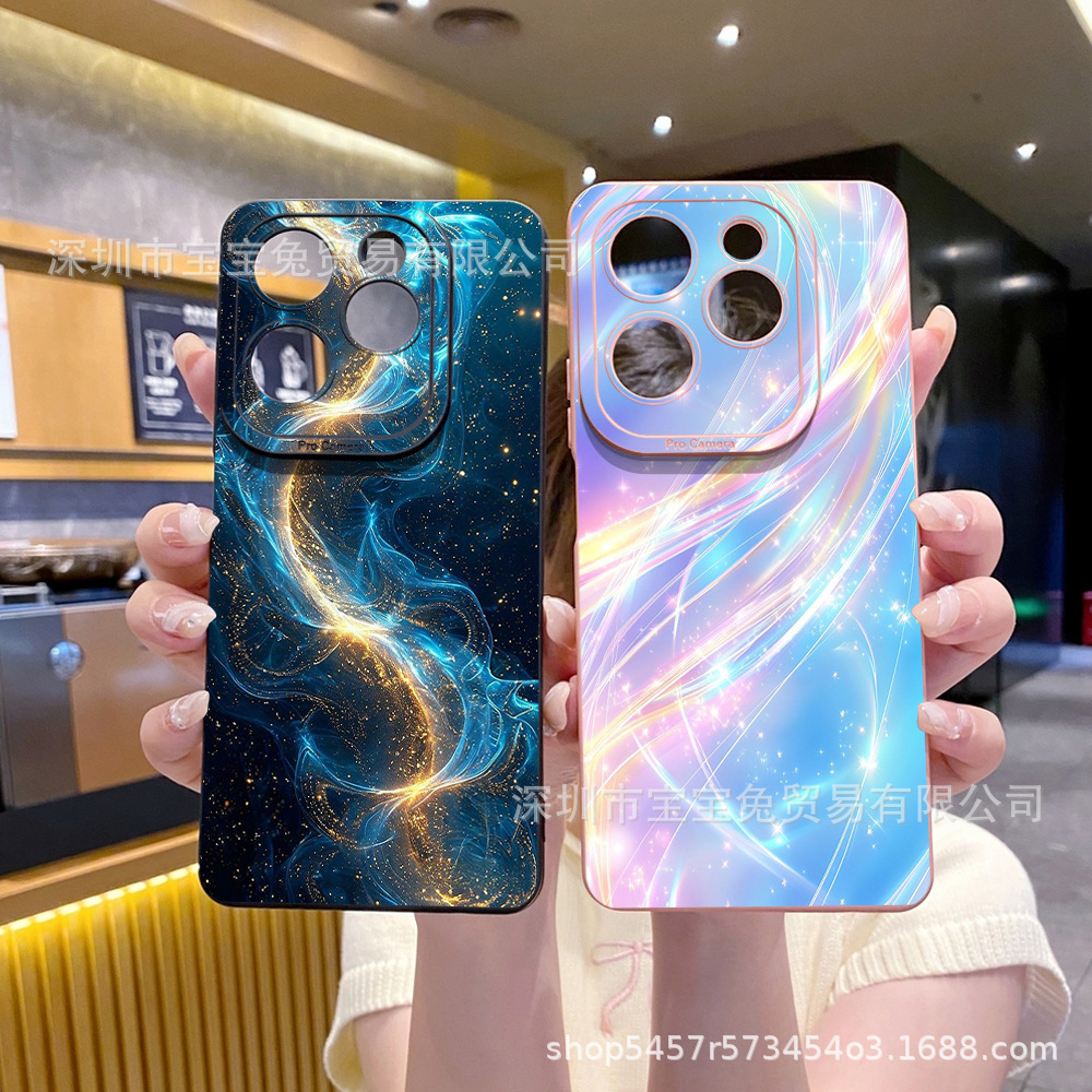 For Oppo Realme C61 Protective Cover Luxury Blue Aurora Pupil Eyes Phone Protective Shell