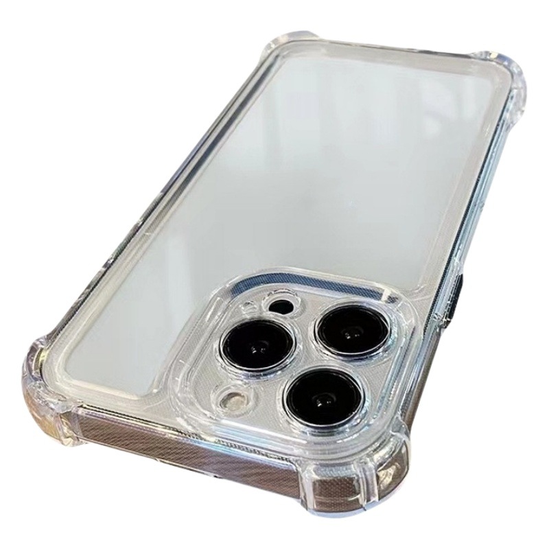 Aplicable iPhone 16promax funda para teléfono móvil 15 cuatro esquinas anti-caída Apple 11 carcasa espacial botón de galvanoplastia púrpura oscuro