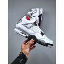 莆田纯原AJ4头层皮工厂批发AJ3UN联盟气垫防滑耐磨男女篮球运动鞋