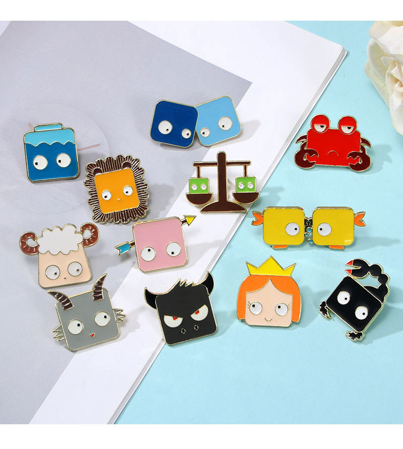 Cute Pin Animal Constellation Alloy Enamel Unisex Brooches display picture 4