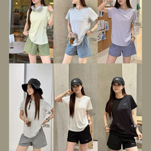 3.0裸感女士运动套装轻薄透气夏季冰丝速干居家健身时尚休闲套装