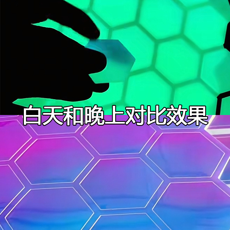Filme luminoso de color fantasma grabación de película de almacenamiento de luz de color brillante Hub casco adhesivo publicitario adhesivo láser adhesivo instantáneo