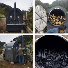 炭化爐卧式果木炭化爐榆木板原木材糠醛渣稻殼炭糠醛碳化機