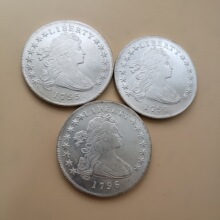 3�ֻ�ͭ���ʷ¹Ź���Ʒ1795,1796,1797ֱ��40mm�����������Ԫ