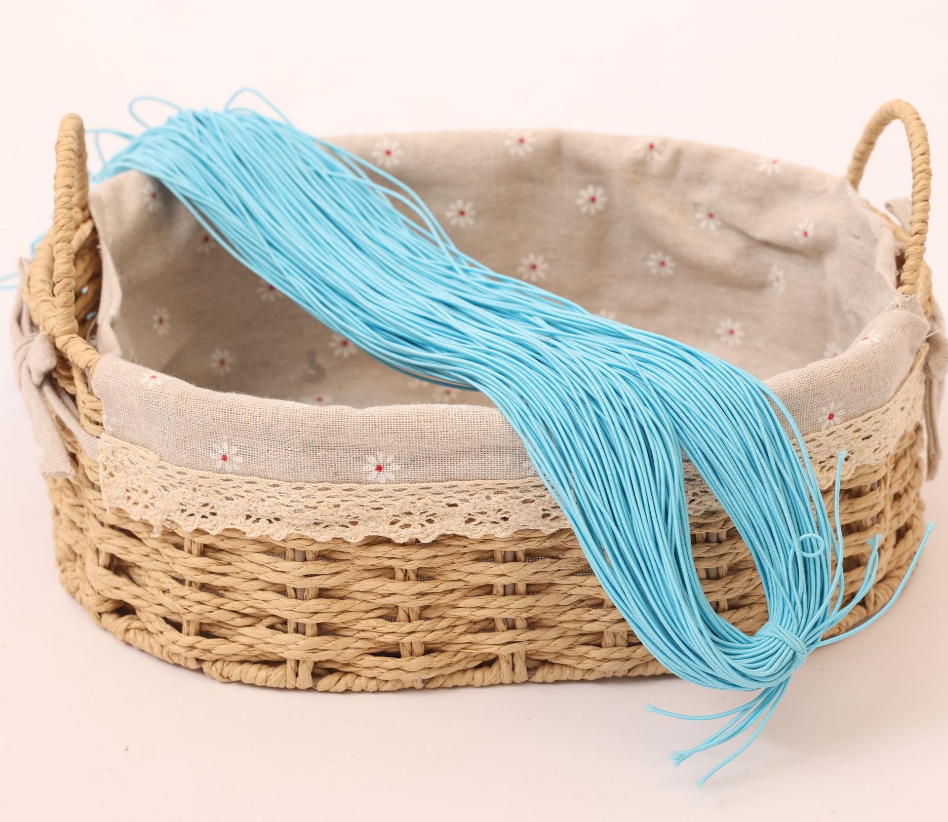 Cintas elásticas redondas al por mayor de 0.6-19mm cuerdas elásticas de color ropa como tendones de látex núcleo de cuerda elástica de alta elasticidad perlas