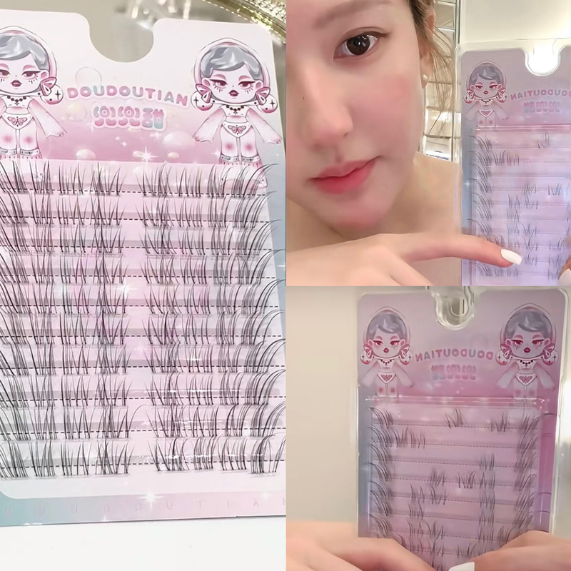 Zhao Lusi Recommends! Doudou Sweet False Eyelashes for Women, Natural Realistic Single-Cluster Angled Flying Eyelashes, Fox-Style Glue-Free Zhao Lusi Recommends! Doudou Sweet False Eyelashes for Women, Natural Realistic Single-Cluster Angled Flying Eyelashes, Fox-Style Glue-Free