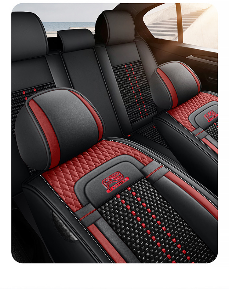 23 new car seat cushion summer breathable ice silk leather seat cushion five-seat car universal seat cushion cover