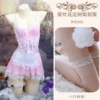 2001 pink 8-piece set, white fishnet