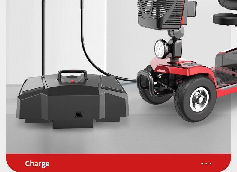 New Model of Electric Four-Wheeler for the Elderly, Lightweight and Foldable, a Home-Use Mobility Aid for Disabled People