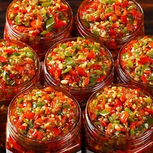 蒜蓉辣椒酱湖南特产四川下饭菜剁椒酱农家拌饭酱彩椒酱开味双椒酱