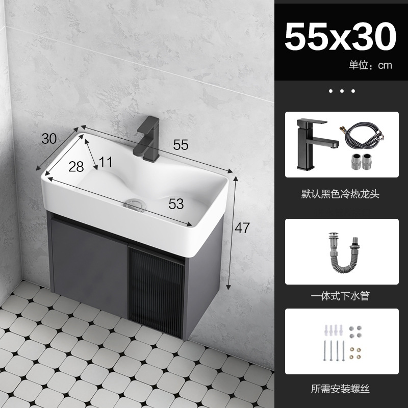 Baño de aluminio espacio puerta de vidrio gabinete de baño pequeño gabinete de lavabo doméstico combinación balcón lavabo piscina