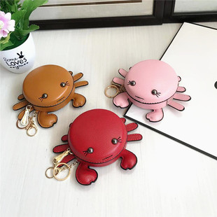 New Small Crab Coin Purse Women's Bag Toy Bag Pendant Lipstick Bag Hand-Held Card Bag Primary School Student Doll Chain Bag