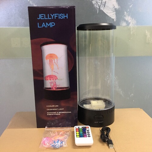 Amazon colorful LED large jellyfish water lamp aquarium simulation home decoration table lamp atmosphere night light