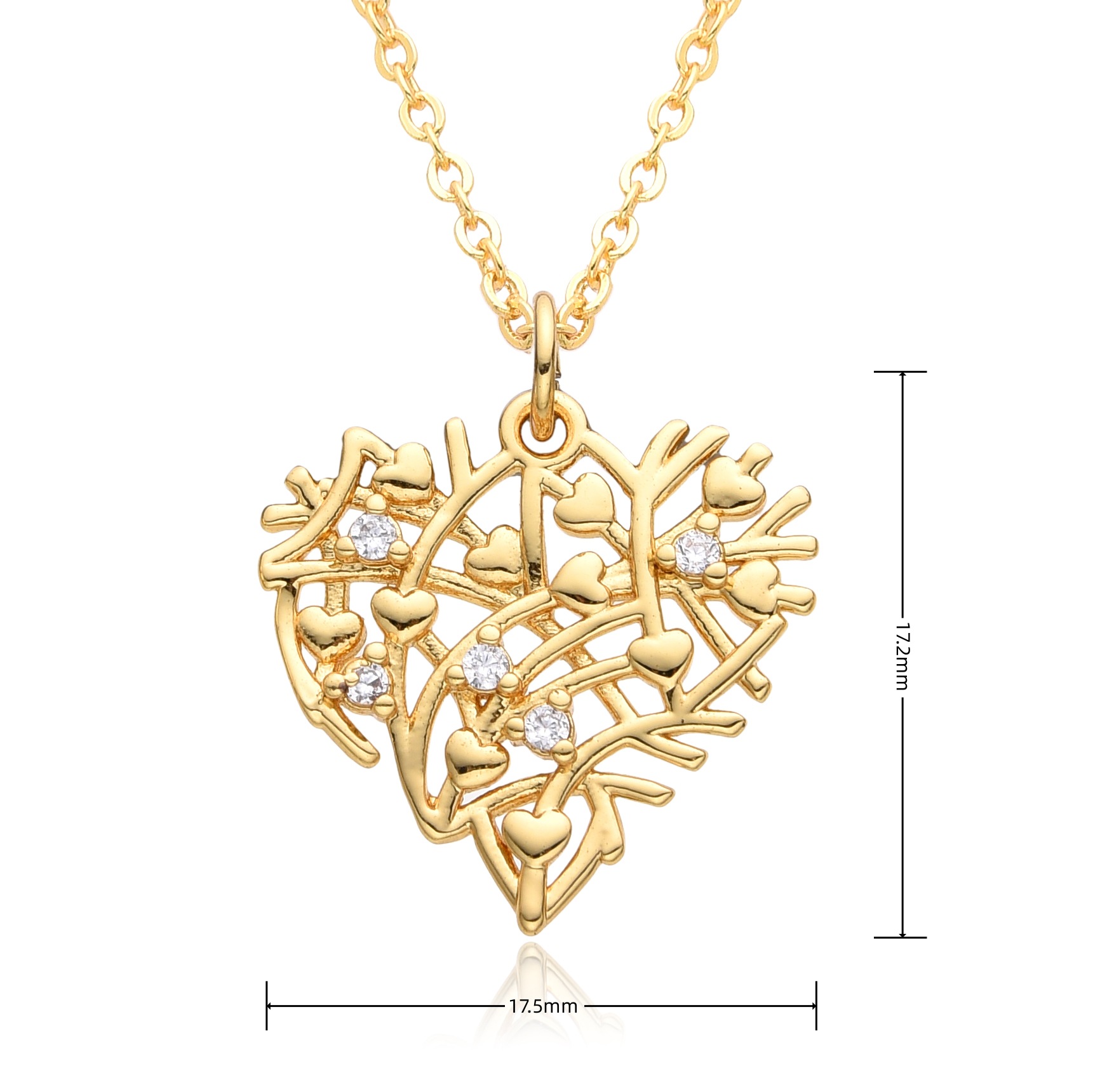 9g Weight Copper Pendant Material Zircon Inlay Material Pendant Necklace Classification Copper Chain Material 1 Piece Quantity Holiday, Date, Street Occasion Copper Material Heart Shape Pattern Women's Gender Inlay Design Simple Style, Classic Style Style Copper Inlay Heart Shape Zircon Pendant Necklace 18