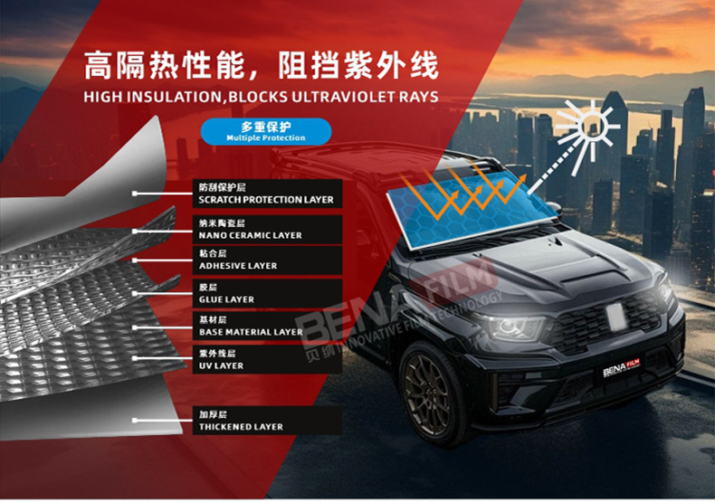 Factory wholesale car glass film purple light dazzling color film emperor purple chameleon window film high heat insulation film solar film