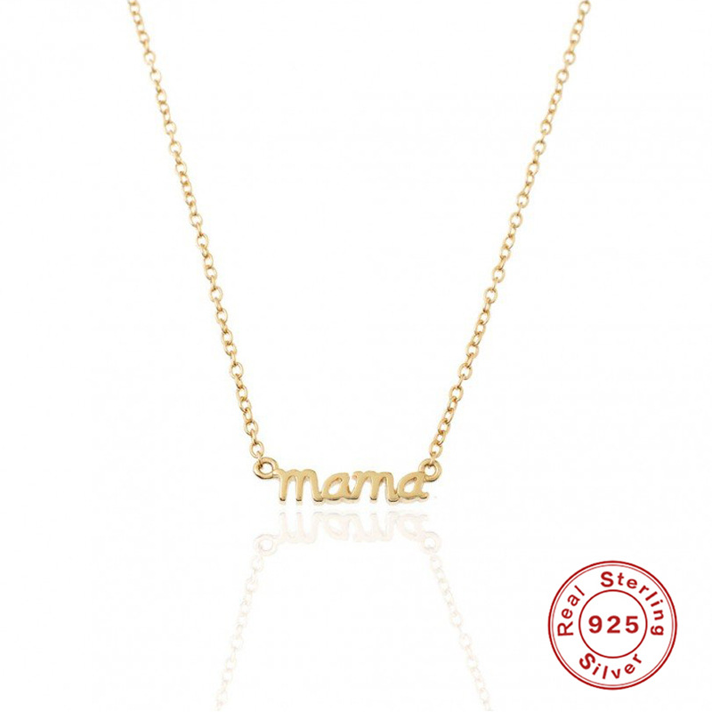Mother'S Day Festival 1 Piece Mama Letter Sterling Silver Plating Necklace