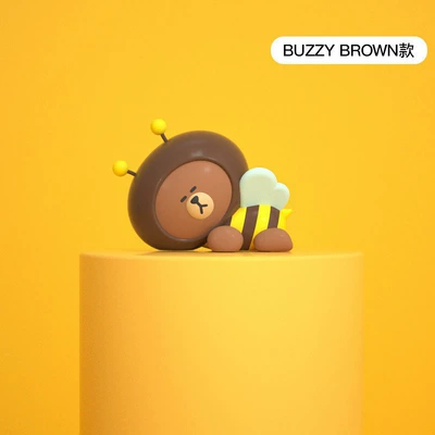 Car ornaments, Brown Bear Car - buzzy-brown-model