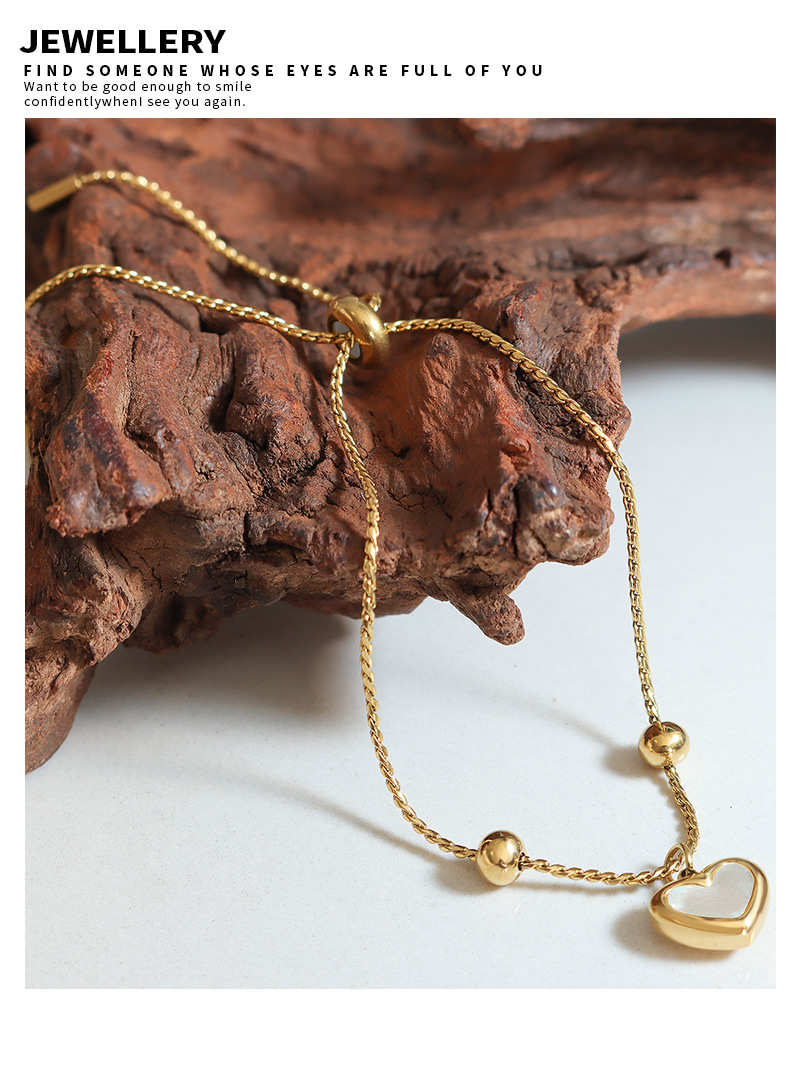 Set collana e bracciale con conchiglia a cuore tre pezzi_voghion.com