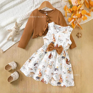 New Girls Dress Set Long Sleeve Shirt Style ��ͯ�ɼ����bȹ��