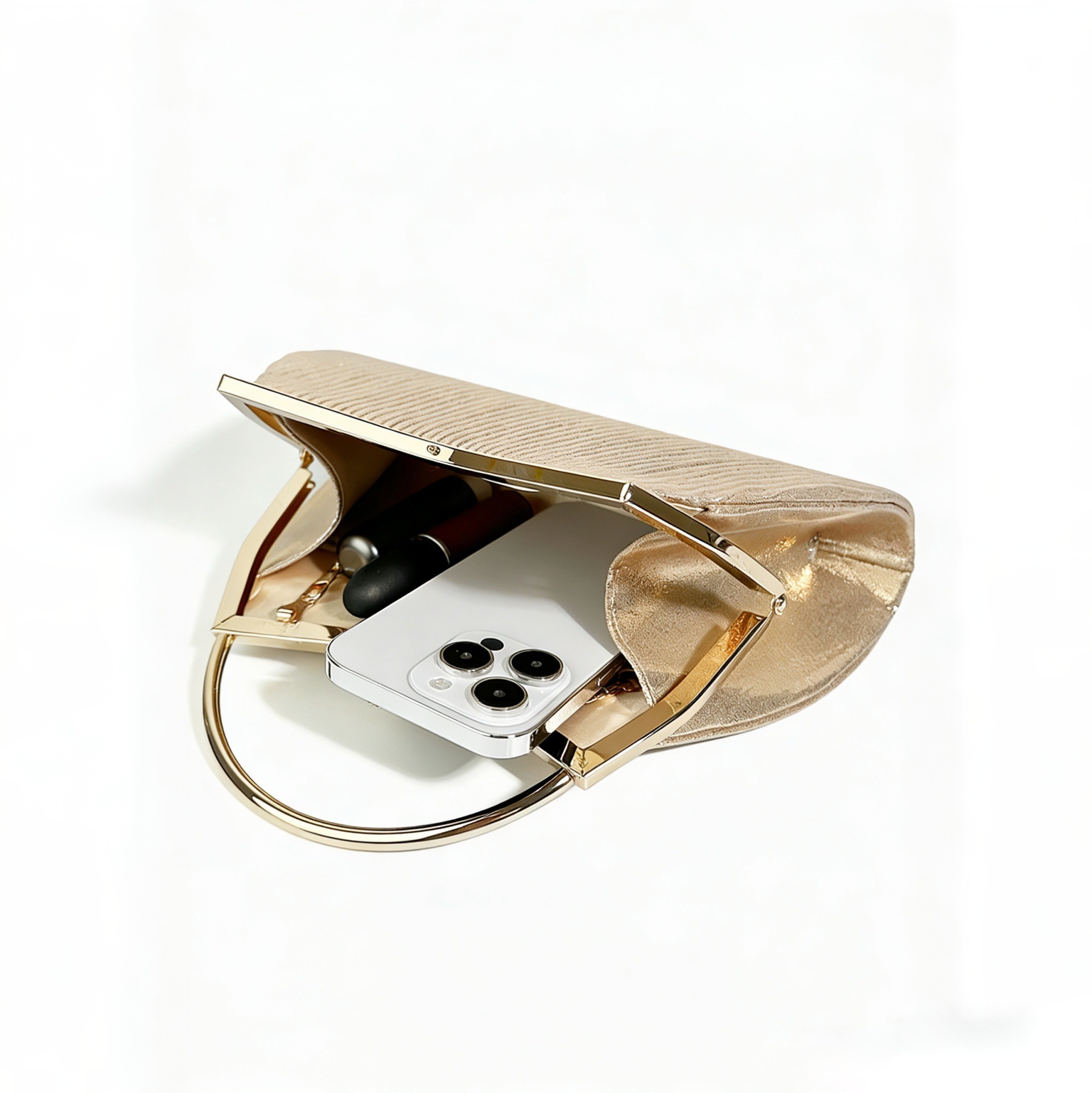 Bolsa de banquete de lujo ligera, bolsas de mano plegadas de diamantes, bolsas de fiesta de alta calidad al por mayor, bolsas de noche de moda