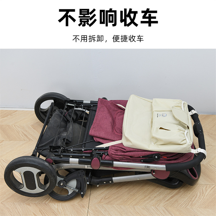 Baby stroller hanging bag, stroller storage bag, baby stroller storage basket, portable mommy bag, stroller accessories, stroller hanging bag Specification drawing