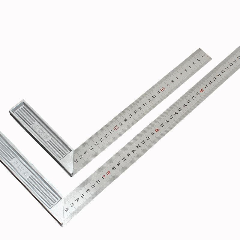 加厚90度角度尺不锈钢拐尺木工装修宽座直角尺L型板尺靠尺代发LD